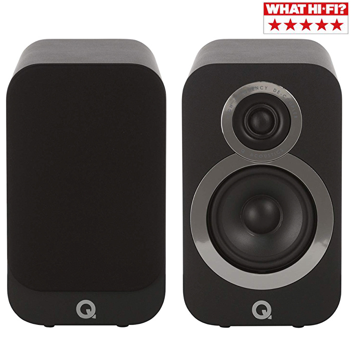 Q ACOUSTICS 3010i Raf Tipi Hoparlör Carbon Black (Çift)